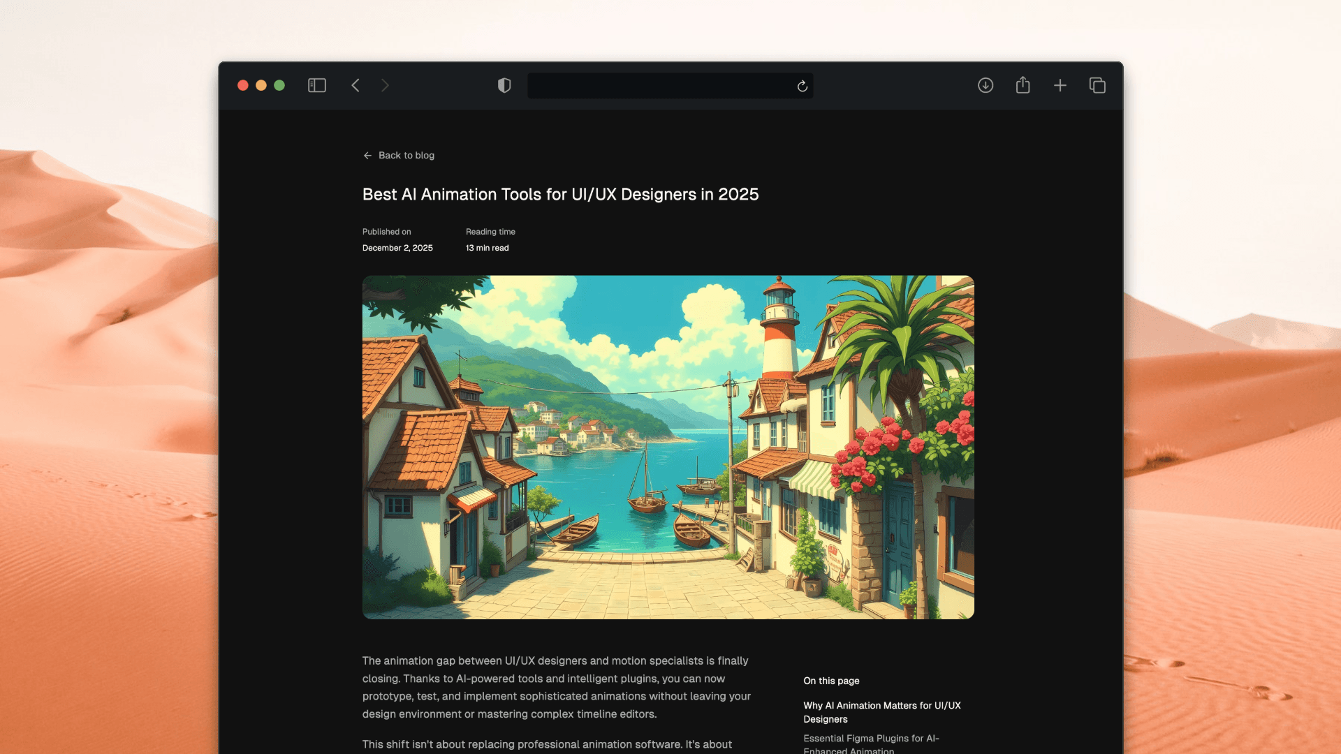 Fully Automated Article Example